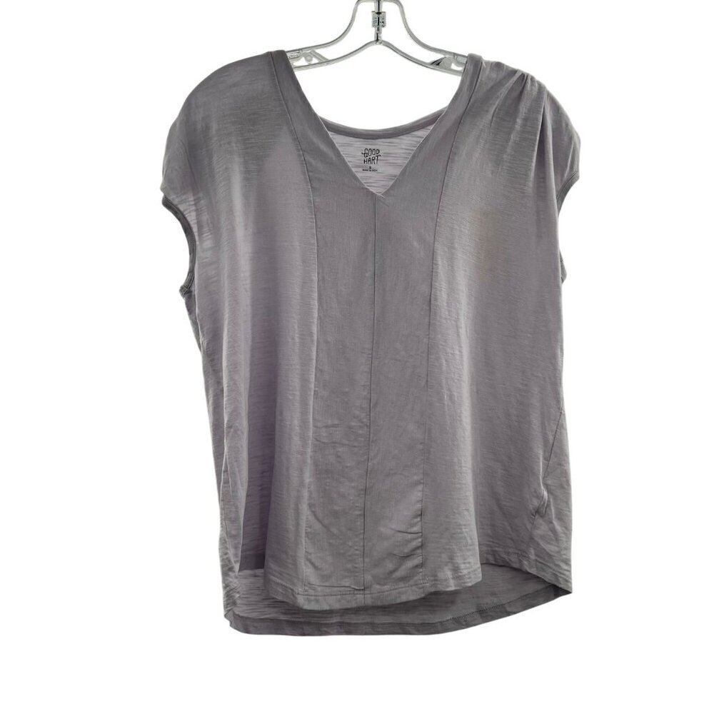 Good Hart Women's Cap Sleeve Top V-Neck Lilac Size Small New